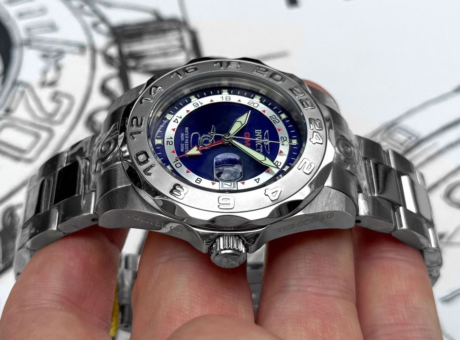 Годинник Invicta 5124 Pro Diver Master of Ocean 44 mm. GMT 200 MT