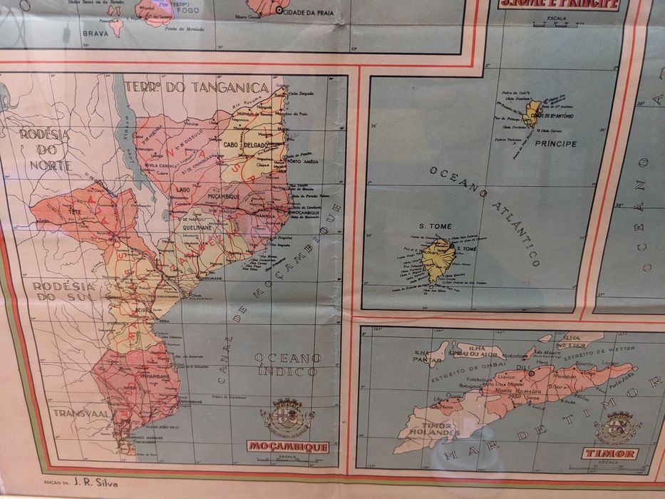 Mapa autêntico de Portugal, Ilhas e Colónias de 1952
