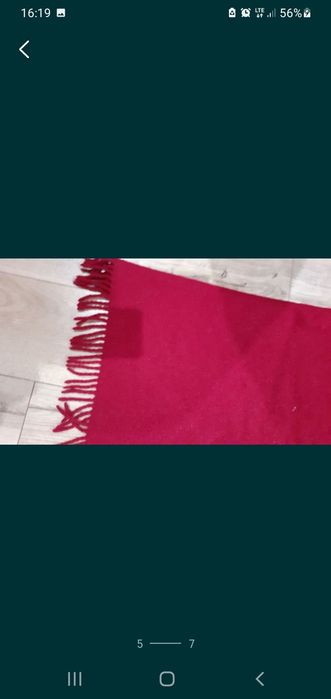 Stara chusta z prl jakby polar kolor wiśniowy