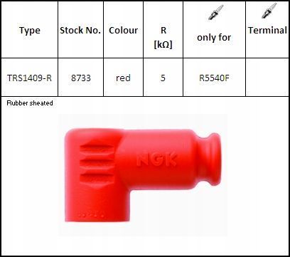 cachimbo da vela ngk trs1409 vermelho