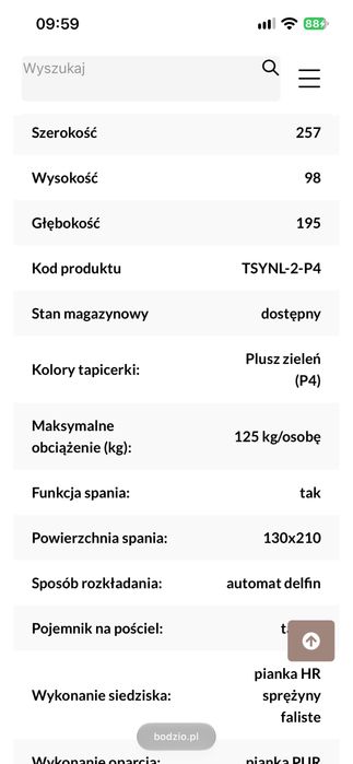 Narożnik Sydney (lewy)