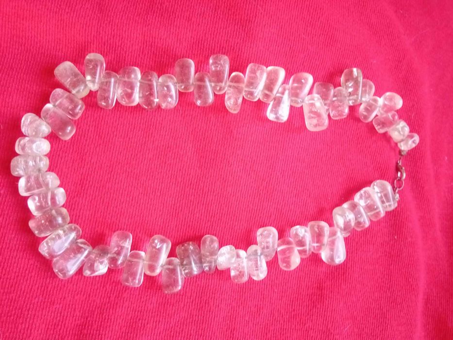 Бусы горный хрусталь Индия крупный камень винтаж