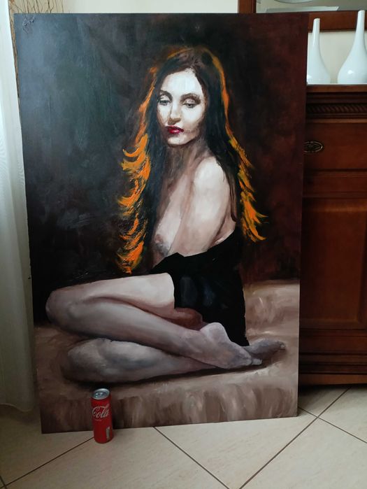 XXL bardzo duży obraz olejny. Marek Grzegorz - Whisper of Light 120x80