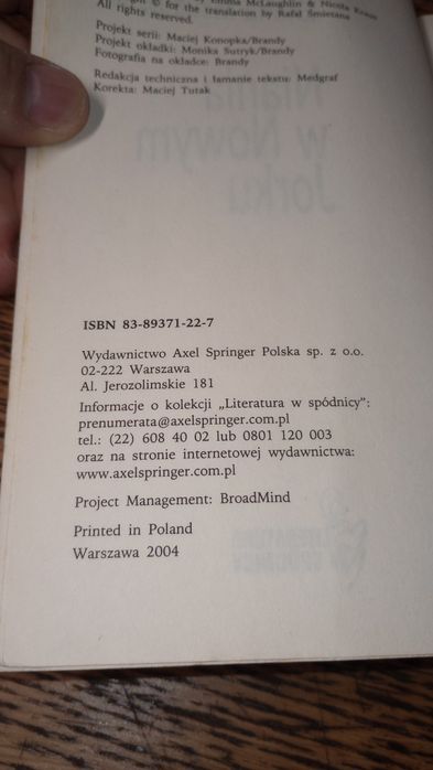 Niania w Nowym Jorku. Nicola Craus, Emma McLaughlin