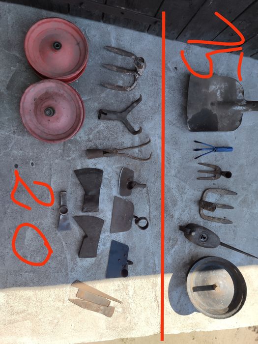 Narzędzia ogrodnicze szpedel,grabie,haczka,widły, noże struga,toporki