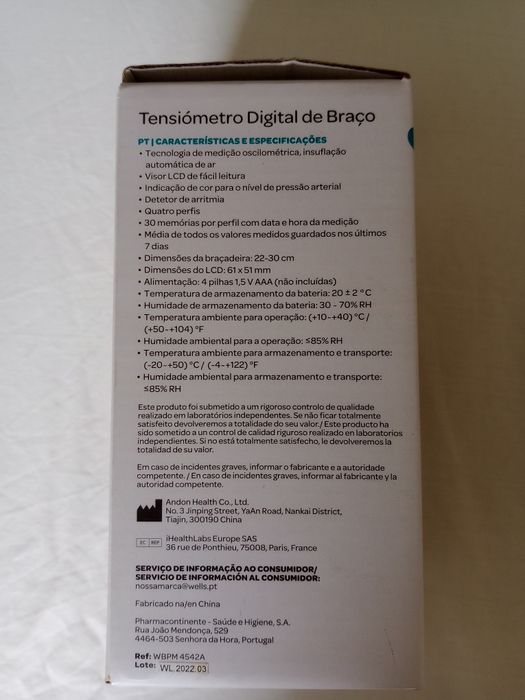 Medidor Tensão Arterial Braço - Novo Praticamente nunca utilizado.

1 un