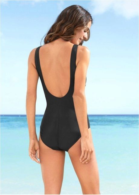 B.P.C kostium jednoczęściowy czarno-niebieski ^42