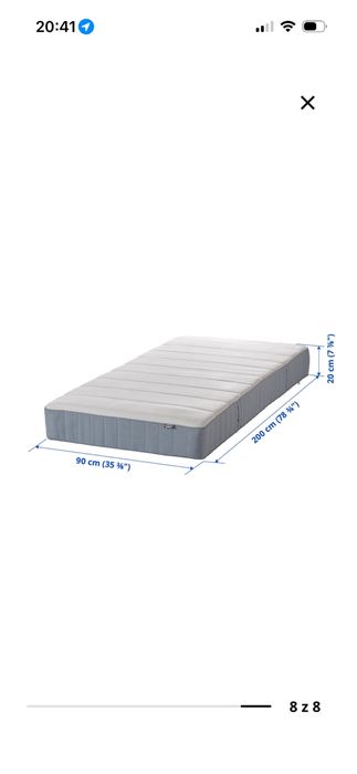 Sprzedam materac VESTEROY 90x200 ikea