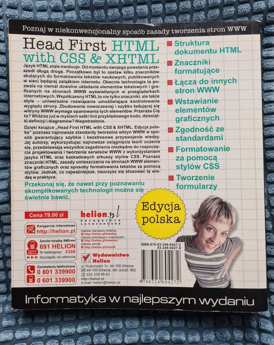 Head First HTML CSS XHTML O'Reilly Freeman edycja polska Rusz głową