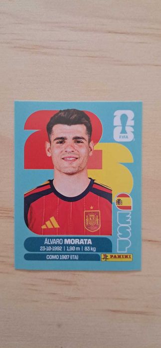 Cromo futebol de Morata(Mundial 2026)da Panini