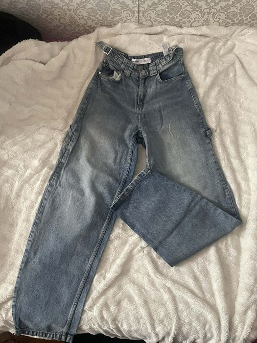 Jeansy wide leg damskie rozmiar 34