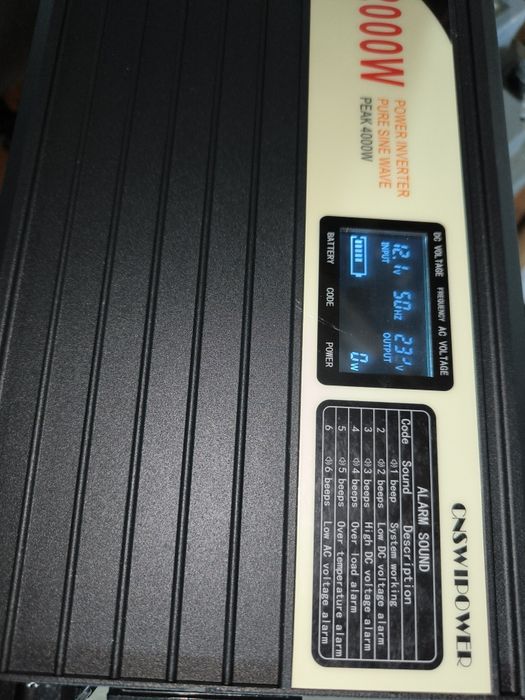 Inversor / Conversor de Onda Pura, com telecomando Potência continua d434143766093516803