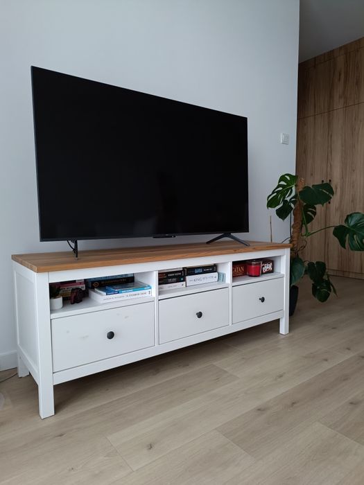 Szafka RTV Ikea Hemnes biała bejca / sosna