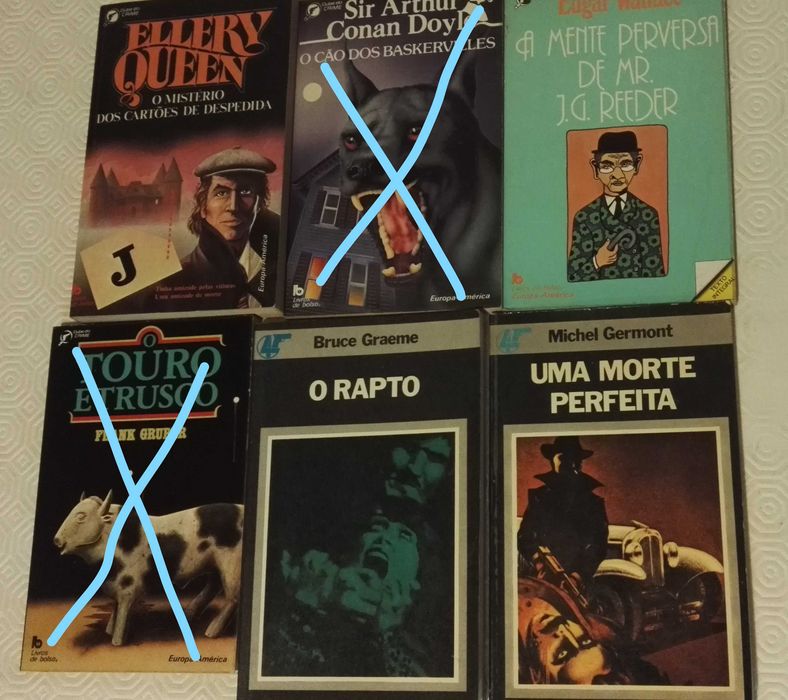 Lotes livros da coleção "Clube do crime" e outros