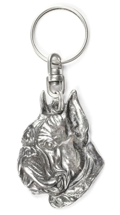 Bokser brelok do kluczy posrebrzany Art-Dog