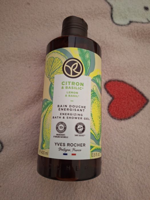 Gel de Banho Energizante Limão & Manjericão 400ml yves rocher