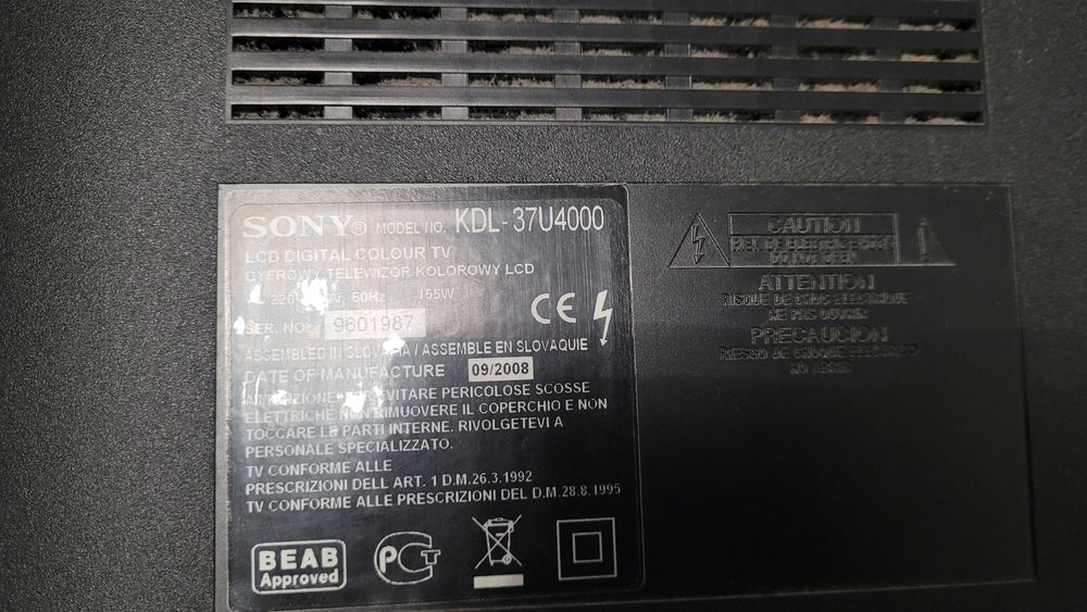 Telewizor Sony KDL-37U4000