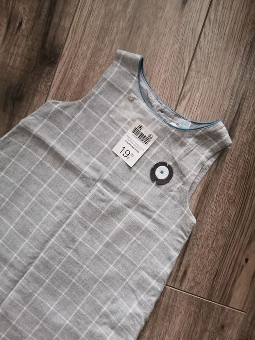 Elegancka ciepła sukienka Kiabi i Obaibi roz. 92  - Komplet - Nowe