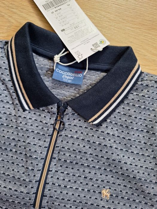 R 152 elegancki zestaw koszulka polo spodnie