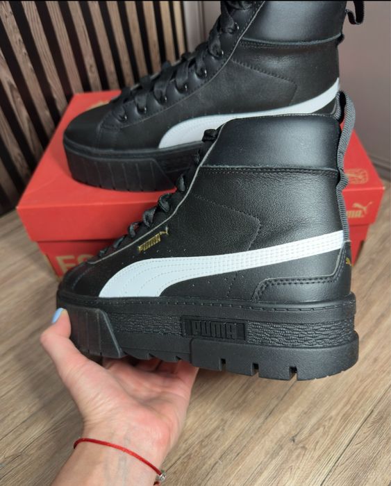Високі кросівки жіночі Puma Mayze Mid Black, 38р