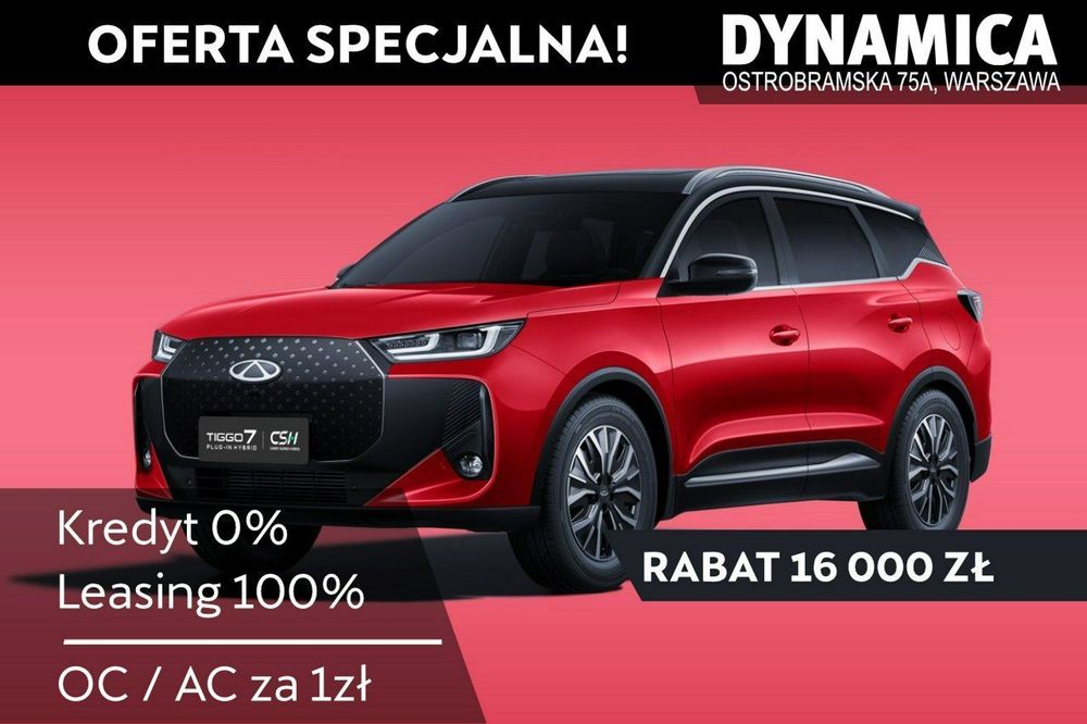 Chery Tiggo 7 PRESTIGE - 279KM - 1.5 T-GDI - Rocznik 2025