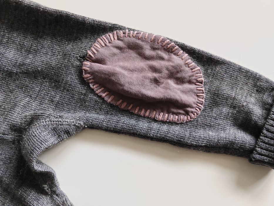 Cubus 68 szare wełniane spodnie dzianinowe 100% merino wool