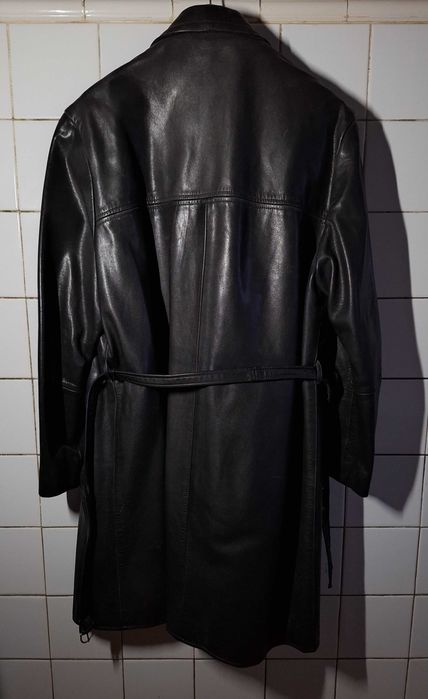 Пальто кожаное демисезонное, Германия, р. 52
