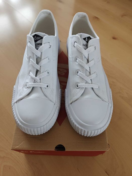 Lee Cooper białe trampki damskie r. 40 – stan bardzo dobry