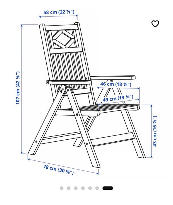 Krzesło rozkładane BONDHOLMEN z Ikea