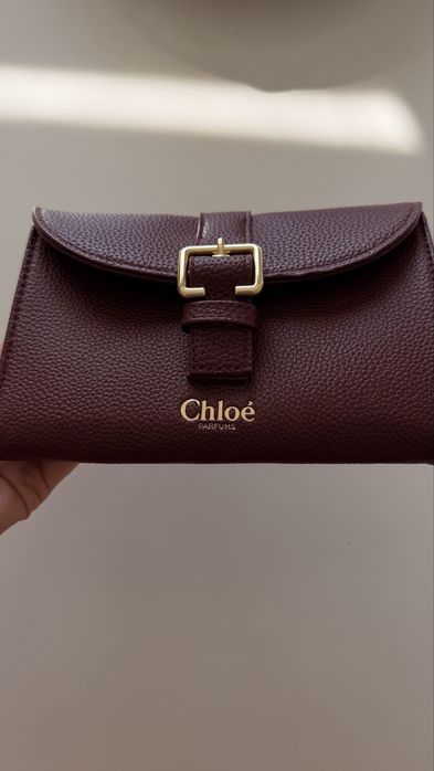 Клатч, косметичка Chloe оригінал, нова, бургунді
