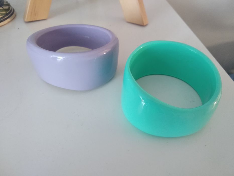 Bransoletka na lato kolor pastelowy fioletowy i morski, turkusowy