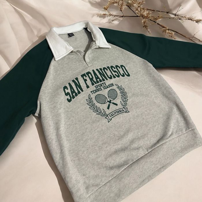 Світшот SHEIN San Francisco з коміром oversize