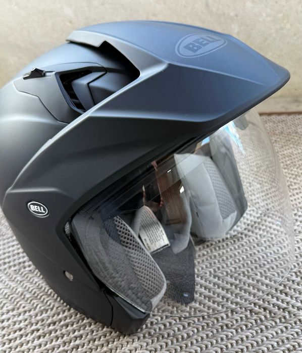 Capacete BELL MAG-9 Preto MATE + SENA Intercomunicador