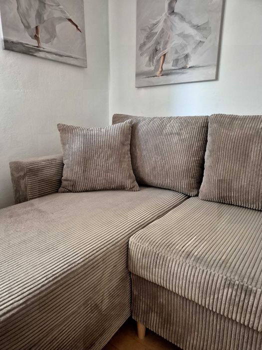 Brązowy narożnik tkanina wafelek