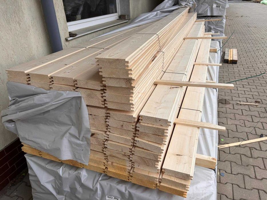 Balik ścienny drewniany stropo-podłoga, profil P 40mm x 146mm tanio