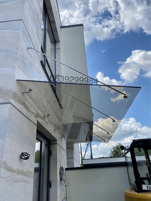 Скляні перила,скляні дашки,перила з нержавійки, вироби з нержавійки