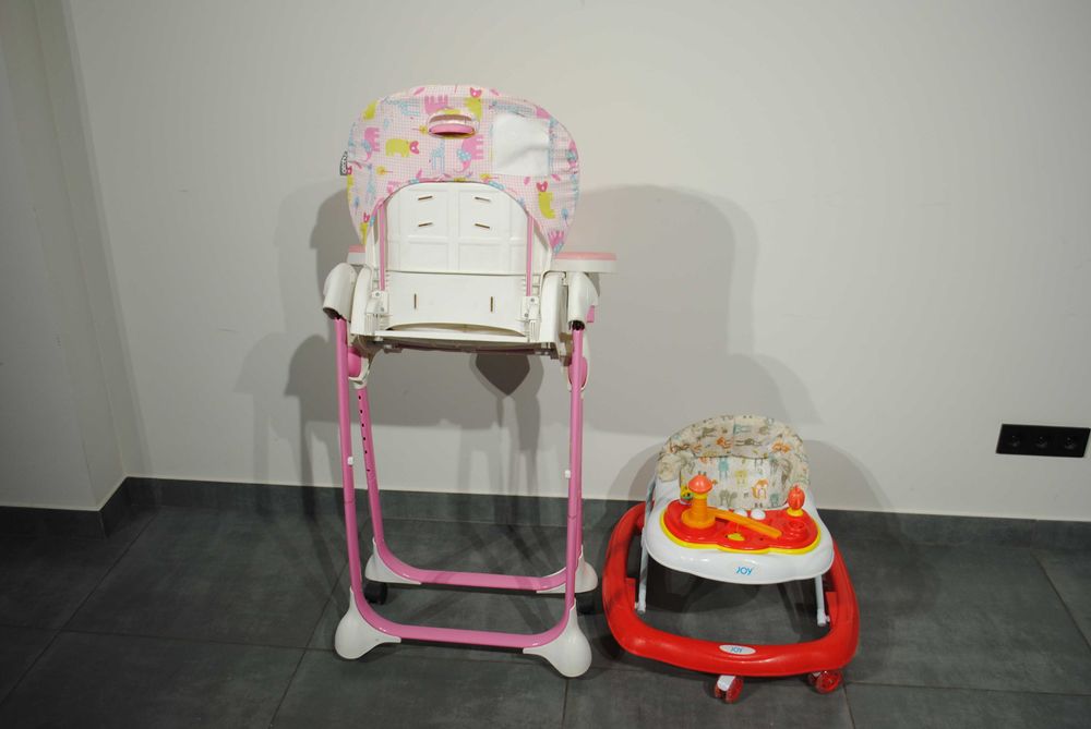 Стільчик для годування Geoby Nectar WPDP та ходунки Joy TK-3601.