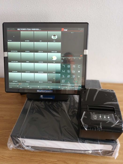 POS com impressora incorporada, gaveta dinheiro e programa certificado