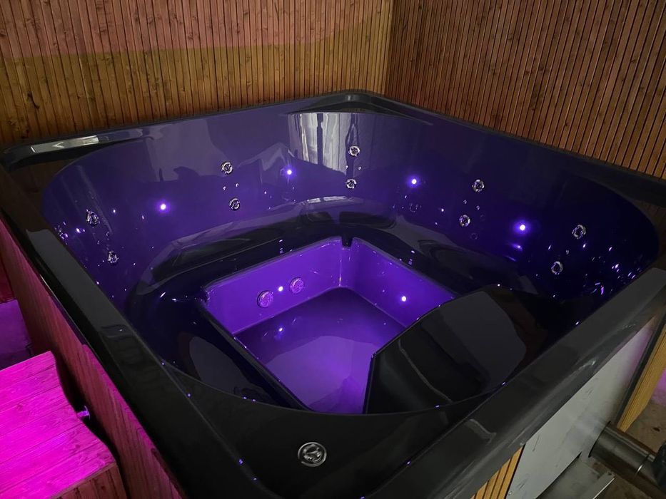 Jacuzzi kwadratowe 220x220 | Balia klasy premium SlowSpa gorąca beczka