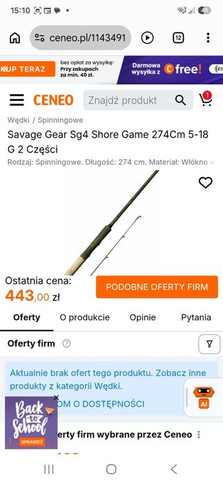Wedka savage Gear 4 shore game nowa