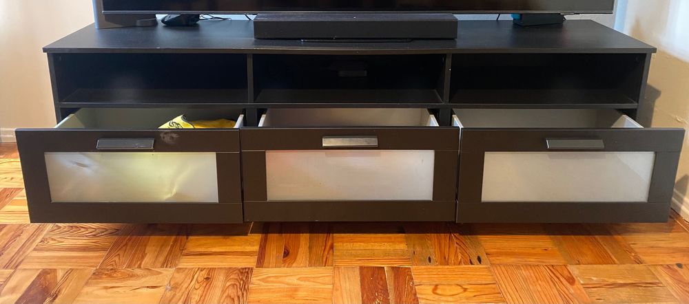 Móvel TV, preto, 180x41x53 cm