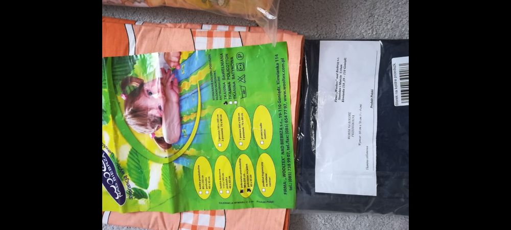 Pościel do żłobka przedszkola, wkład do pościeli