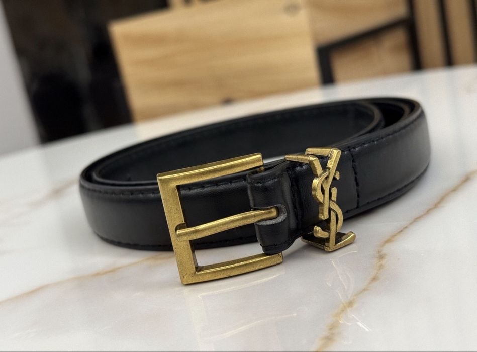 Pasek YSL Premium Nowy Czarny