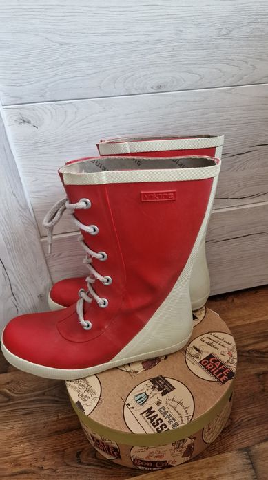 Kalosze sznurowane Viking retro gumowce kauczuk 36