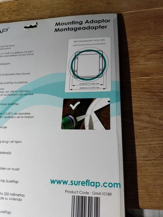 Adapter umożliwiający montaż klapy dla kota