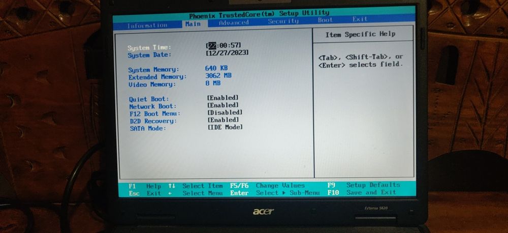 Acer extensa 5620