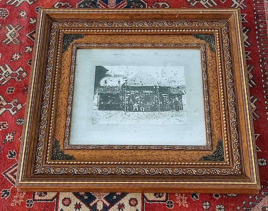 Quadro Barraca Agrícola colónia de África datada 1895