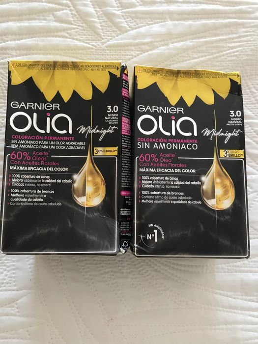 5 caixas OLIA da GARNIER - cabelo 3.0 negro natural