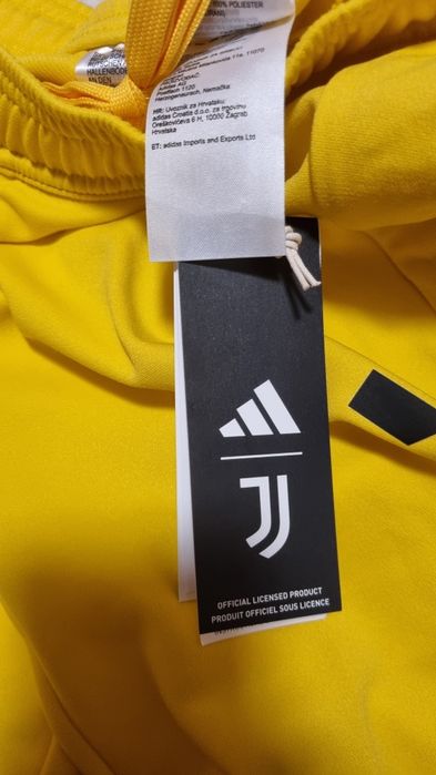 Adidas Juventus calças de treino amarelas
