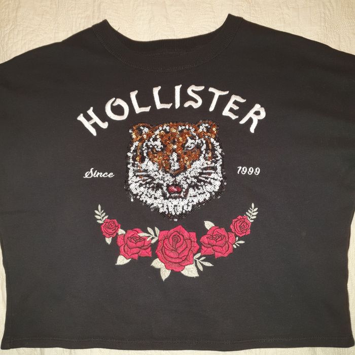 Bluza z długim rękawem Hollister, czarna, rozmiar S z Tygrysem